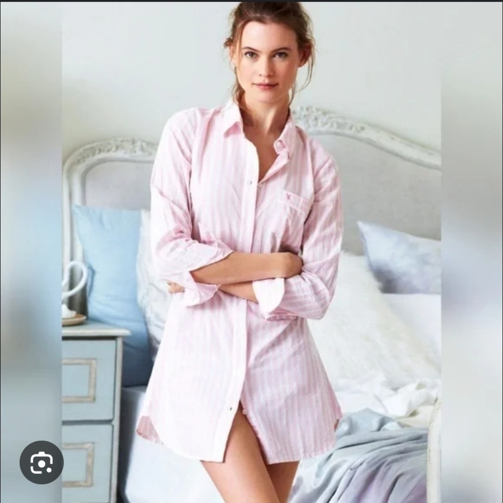 Victoria's Secret Pink Striped Sleep Shirt